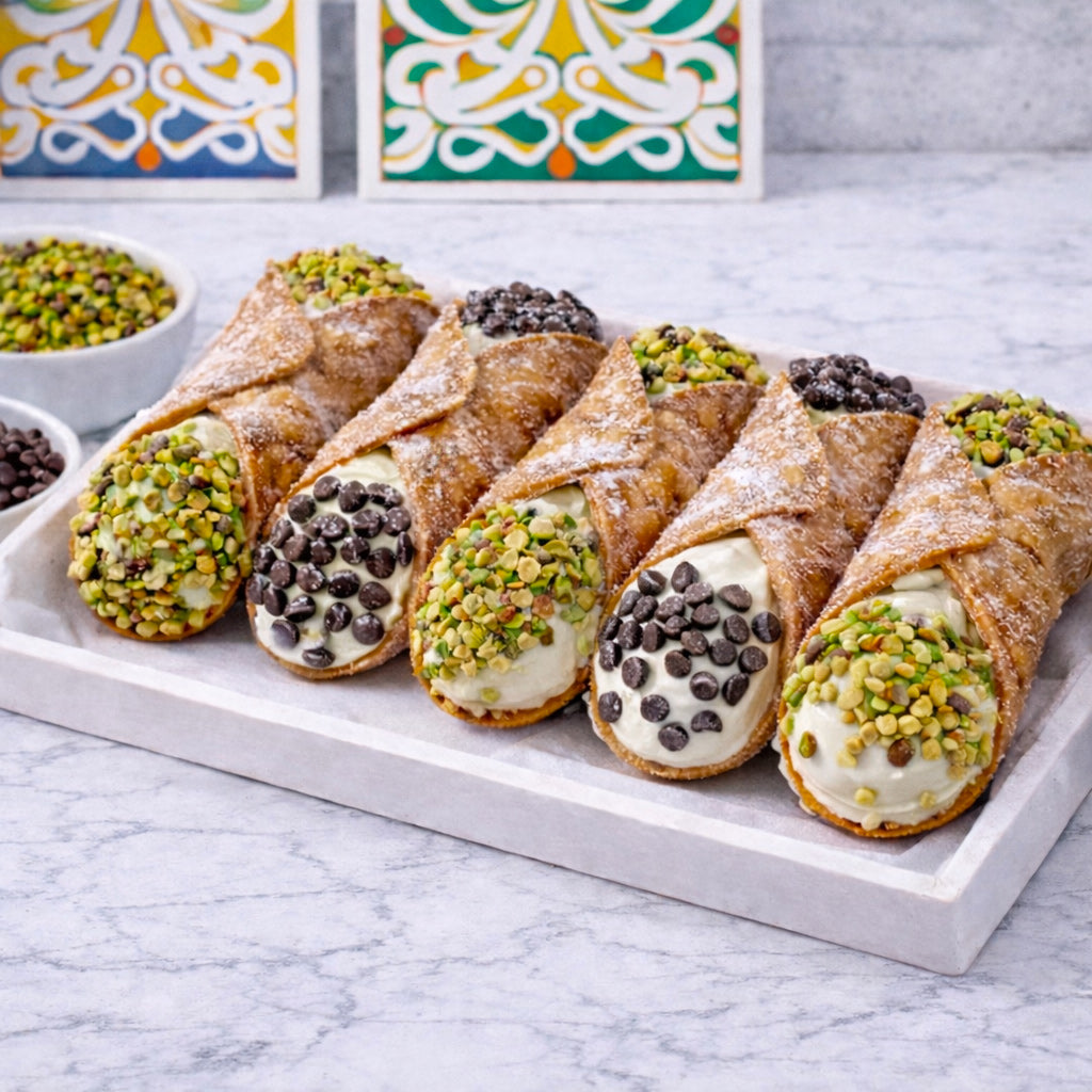 Cannoli Siciliani Tradizionali con Ricotta di Pecora Fresca