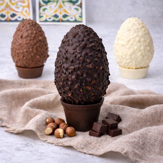 Uovo di Pasqua artigianale Nocciolato Fondente 500gr