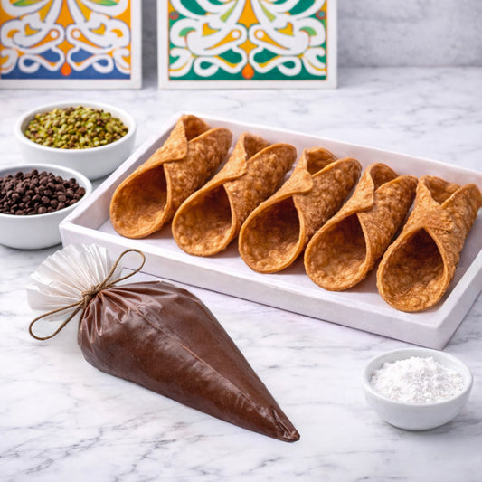 Cannoli Siciliani Tradizionali con Crema di Cioccolato