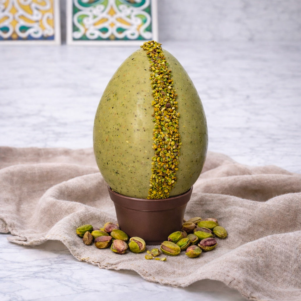 Uovo di Pasqua artigianale Cioccolato al Pistacchio e Granella 750gr